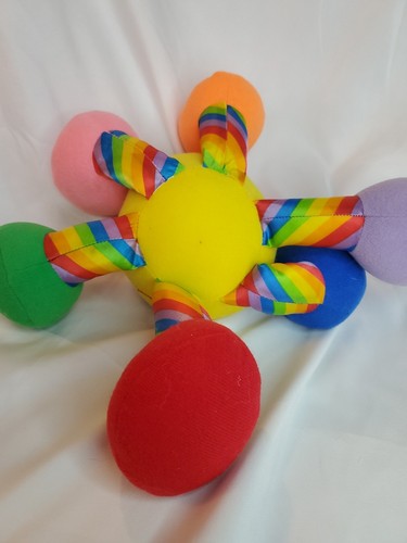 Jolly Toys Rainbow Chime Plush Leggy Larry Octopus 1995 Baby Einsteins - Picture 7 of 7