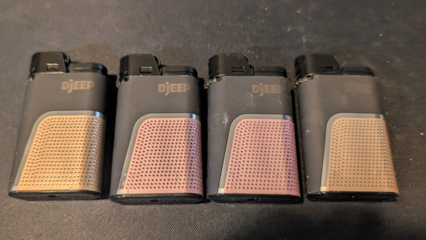 4Pcs DjEEP BOLD COLLECTION Metallic Lighters, Made in France, NEW Lighter