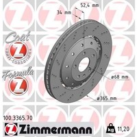 2X Zimmermann Formula Z Bremsscheiben 365Mm Gelocht VA Geeignet FüR Audi A4 A5