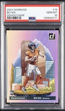 2024 PANINI DONRUSS DOWNTOWN! #19 BO NIX PSA 10
