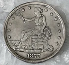 1877-S T$1 Trade Dollar Opium Box Hidden Compartment Smuggler Coin Picture Frame