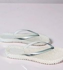 Ilse Jacobsen Flip Flops Sandals - Atmosphere Womens Size 38/8 Cream/Silver — photo 5