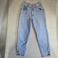 Lee Riders Women's Jeans Light Wash Blue Size 13 Cotton High Rise Tapered 625