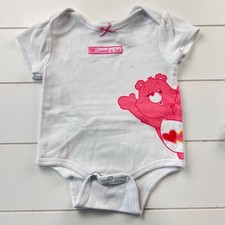 Care Bears Baby Pink Love A Lot One Piece Shirt Girls Size 6-9 Months Y2K 2006