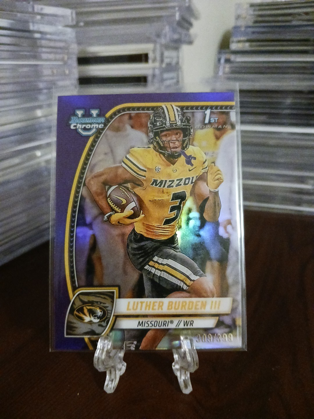 2024 Bowman U Chrome Luther Burden III True Purple 1st 309/399 Missouri Tigers