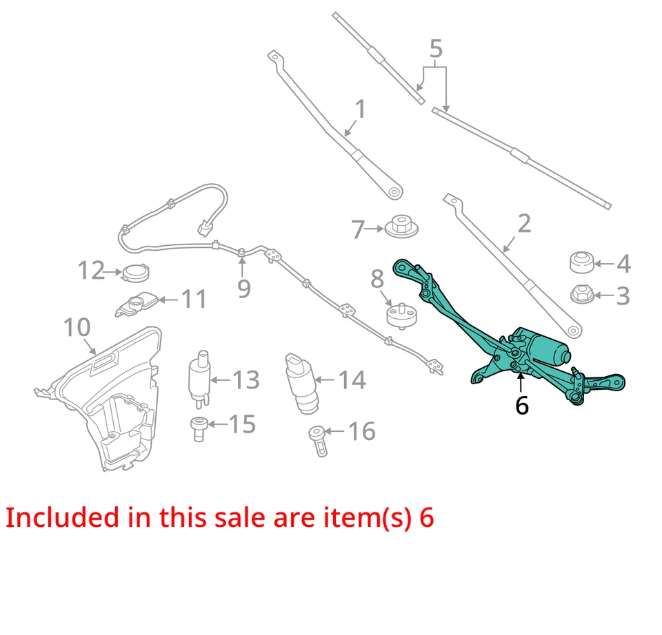 2017 BMW 540i Windshield Wiper Transmission OEM 34K Miles - LKQ394404138 - Image 4 of 4