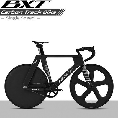 BXT Carbon Fixed Gear Bike 700C Carbon Bahnrad Einzelgeschwindigkeit Track Bike