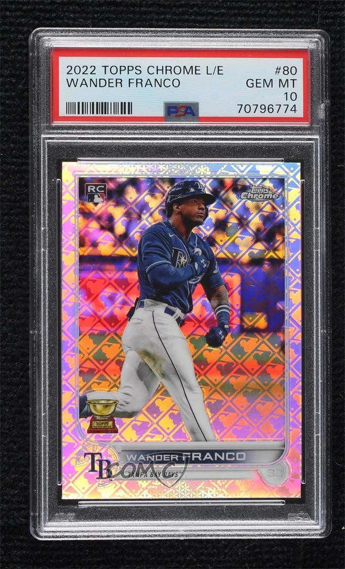 2022 Topps Chrome Logofractor Edition Wander Franco #80 PSA 10 GEM MT 1n21