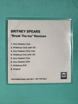 Britney Spears - Break The Ice (CDr, 2008) 8 TRK PROMO *MEGA RARE* VG+
