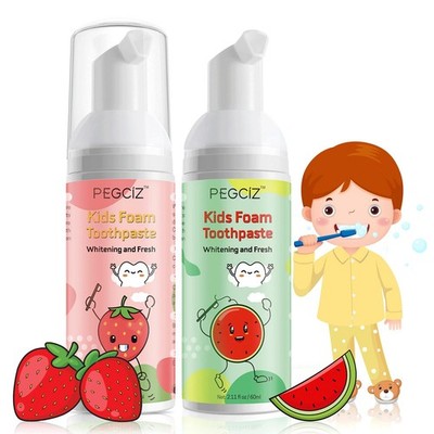 Foam Toothpaste Kids, Kids Mouthwash with Fruit Flavor - Toddler Toothpaste A...
