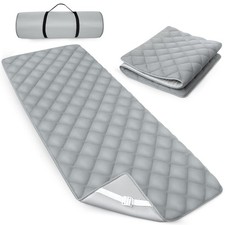 Cot Mattress Topper Pad Quilted Grey, 75"x30" Inch