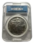 1993 Silver Eagle gem Brilliant uncirculated