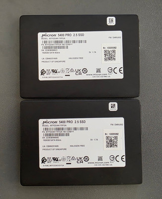 2x  1,92TB Micron 5400 Pro 2,5'' SSD Datacenter Enterprise 24/7 Raid SATA