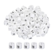 Clothes Hanger Marker Colored Hanger Sizer Number 18, White 100 Pcs