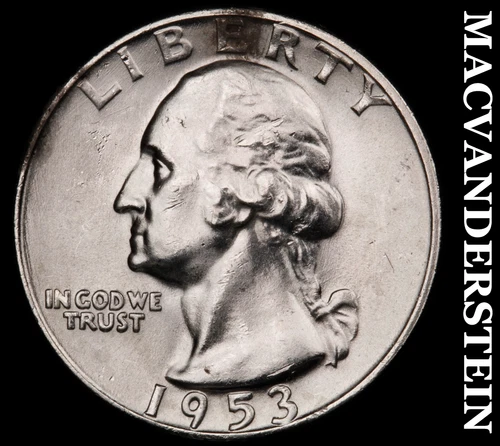 1953-D Washington Quarter- Choice Gem Brilliant Uncirculated Silver#i7245