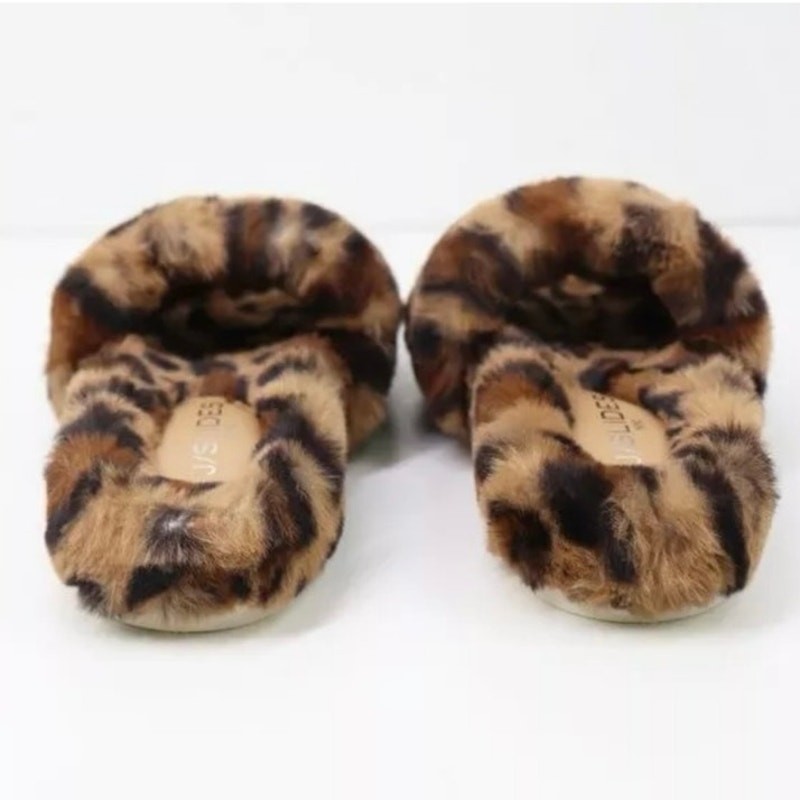 PANTOFOLA D’ORO J Slides Lovlie Ciabatta Leopardata Ecopelliccia Stampa Animalier Sandali Fuzzy Slide S99