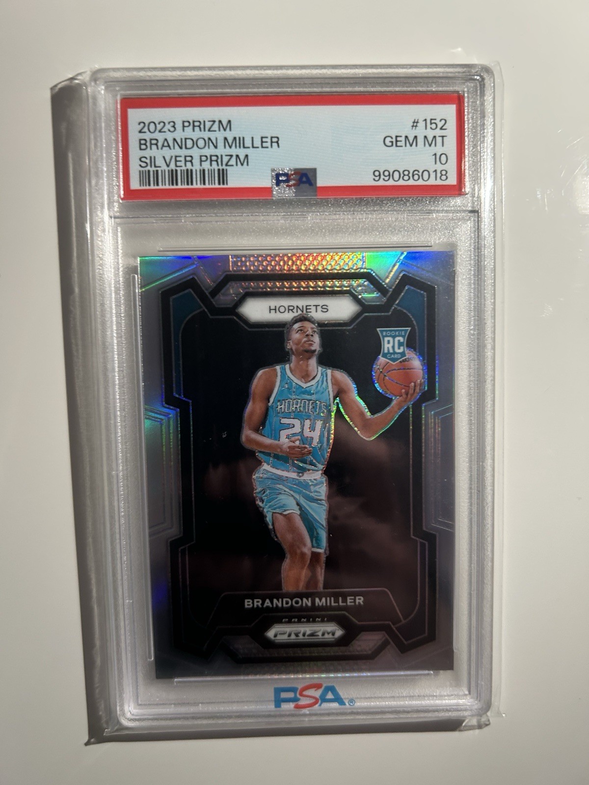 PSA 10 Brandon Miller 2023-24 Panini Prizm Silver #152