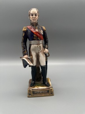 antike Bourdois Bloch Figur, 22 cm, Marshal Suchet 1772-1826, Napoleon