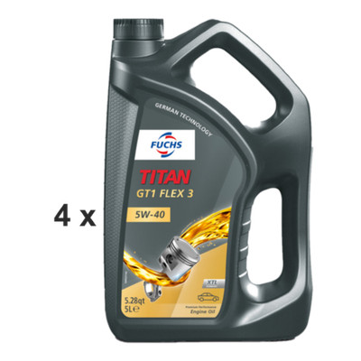 Fuchs TITAN GT1 FLEX 3 SAE 5W-40 / 4x 5 Liter Kanister