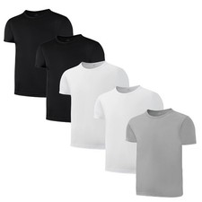 5-Pack Kids/Boys/Youth Mesh Athletic Quick Dry Shirts Youth Activewear Moistu...