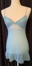 Victorias Secret Angels Blue Sheer Hearts Stretchy Babydoll Size Xs