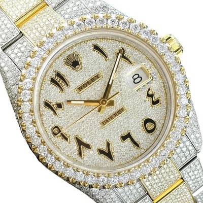 Rolex Mens Datejust Ii 126333 Mens Watch 41mm Full Loaded Iced Out Approx 16cts