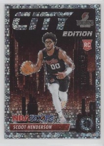 2023 NBA Hoops Premium Stock City Edition Disco Prizm Scoot Henderson Rookie RC