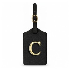 Personalized Initial Letter Luggage Tag for Suitcases PU Leather Baggage ID T...