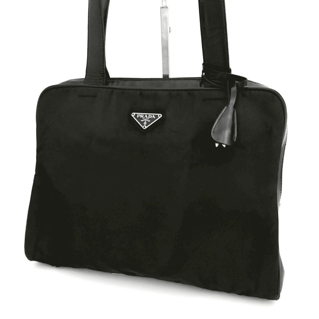 Prada Nylon Tote Bag Black 33cm x 23cm x 11cm Used