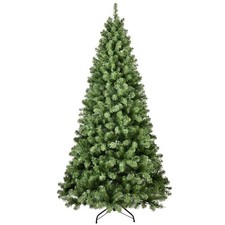 7ft Pre-Lit Artificial Christmas Tree with 400 Warm White Lights 1072 Steel Tips