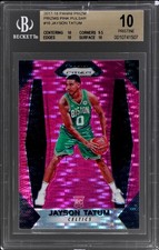 2017-18 Panini Prizm Jayson Tatum #16 BGS 10 RC Pink Pulsar Prizm 10/42 Pristine
