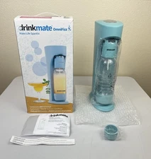 Drinkmate OmniFizz Carbonate Any Beverage Light Blue New Open Box Complete READ