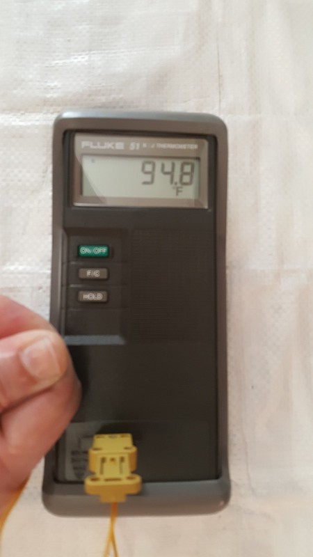 Fluke 51 K/J Handheld Digital Thermometer - NO Probe  - Clean Battery Terminals