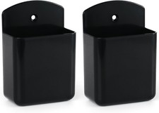 2 Pcs Remote Control Holder Wall Mount, TV Controller Holder, Black 2Pcs
