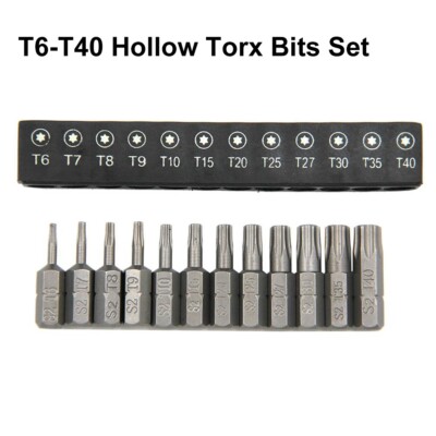 Essential Tool 12tlg f��r Torx Bit Set von T6 bis T40 mit zuverl?ssigem Sechska