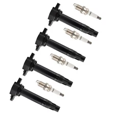 Ignition Coil Pack and Iridium Spark Plug Set of 4 For Jeep Patriot 2.4L 07-17