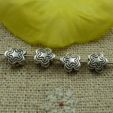 Free Ship 560 pcs tibetan silver flower spacer beads 7x7mm L-3789