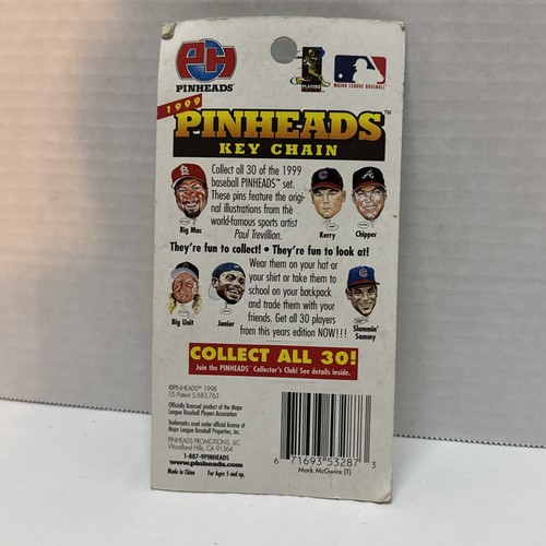MLB St. Louis Cardinals Mark McGwire Pinheads Key Chain 1999 Edition - Picture 2 of 2