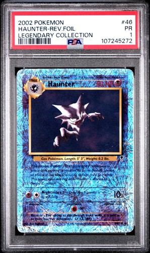 PSA 1 2002 Pokemon Legendary Collection 46/110 Haunter Reverse Holo Foil POP 10