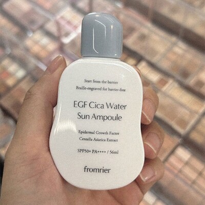 FROMRIER EGF Cica Water Sonnenampulle 56 ml LSF50+ PA++++ Erneuerung Vegan, Kbeauty