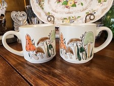 Spectrum Stoneware Mug Etched Glazed Mushroom...