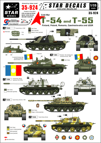 35-924 Cold War T-54 and T-55 tanks - Picture 1 of 2