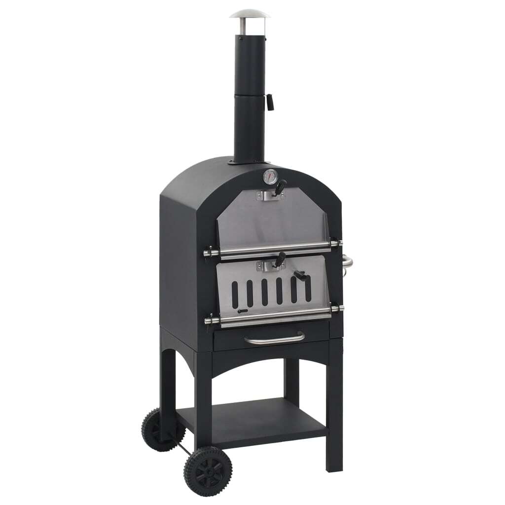 Vidaxl - Horno De Pizza Exterior Carbón De Arcilla Refractaria - Negro En Oferta Horno De Pizza Exterior Carbón De Arcilla Refractaria Vidaxl