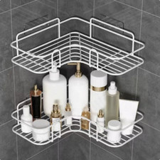 Self-Adhesive Metal Bathroom Corner Rack Storage Shelves, Rack Corner