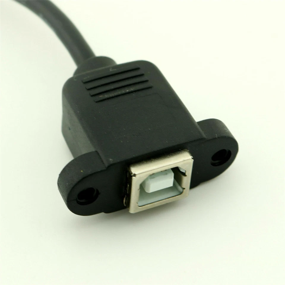 5x USB 2.0 B Female Socket Printer Panel Mount To Micro USB 5 Pin Male Cable 1FT - Image 4 of 4