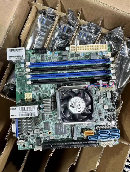 Supermicro X10SDV-16C-TLN2F server ITX Motherboard XEON D1581 dual 10 Gigabit - Image 2 of 4