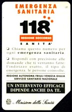 G 240 C&C 2277 SCHEDA TELEFONICA USATA EMERGENZA 118 10 VERTICALE DISCRETA QUAL