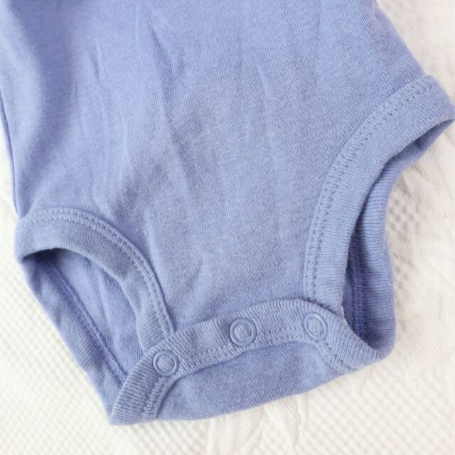 Baby Simple Joys Bodysuit Size Newborn Periwinkle Purple Blue Lace Trim Bow T NB NC11326