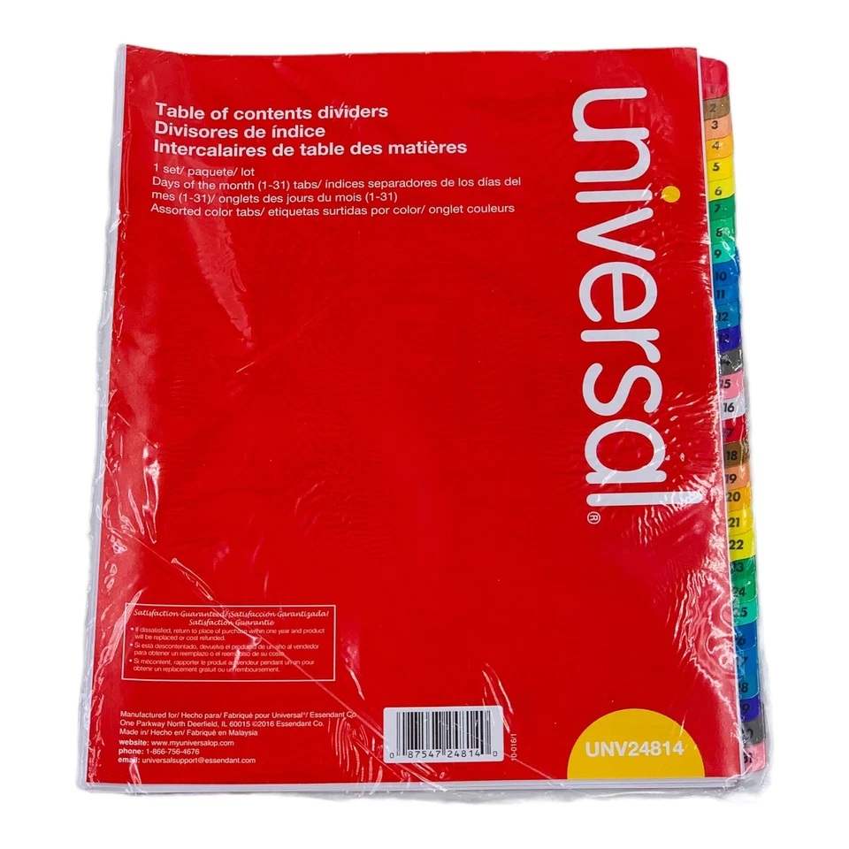 Universal Table of Contents Dividers 31 Tab 3 Hole Punched Letter Size - Image 3 of 4