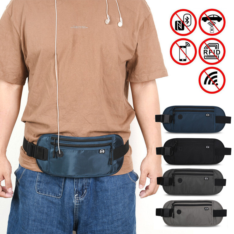 Travel Money Belt RFID Blocking Waterproof Waist Bag Fanny Pack Hidden